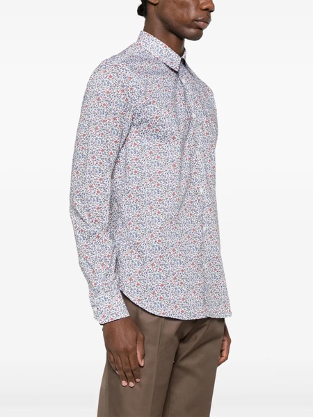 Cotton long sleeves shirt with floal pattern