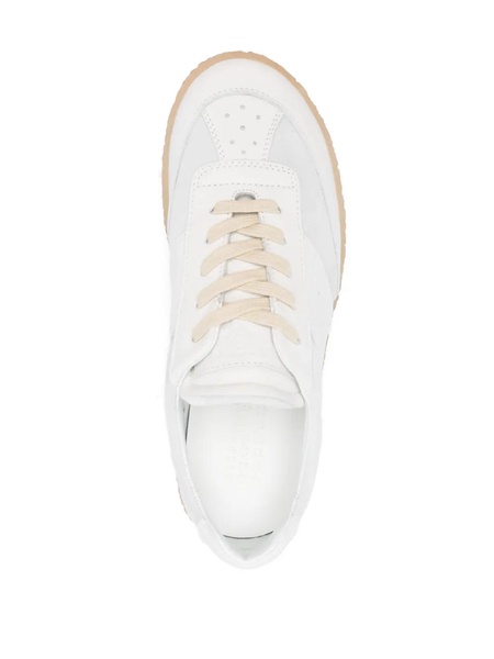 Lace-Up Sneakers with Branded Heel