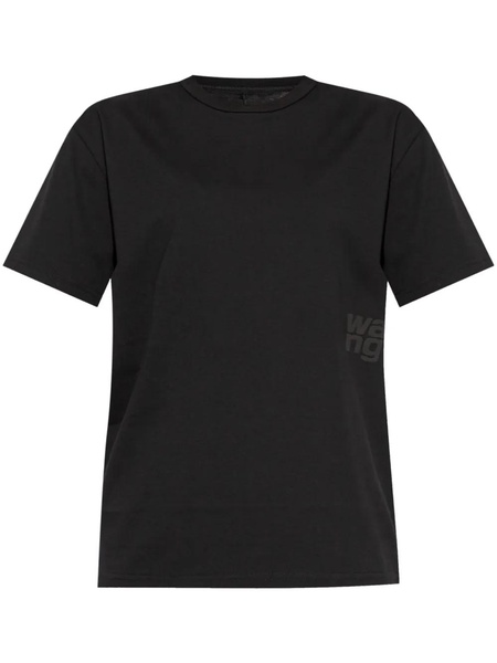 Alexander Wang Essential Jsy Ss T-Shirt W/ Puff Logo & Bound Neck Clothing