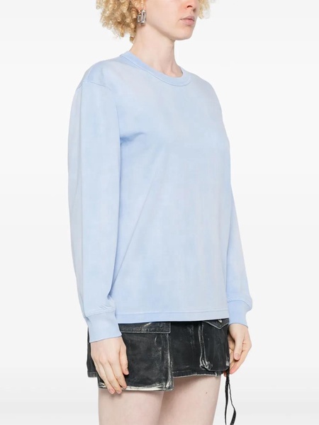 Alexander Wang Essential Jsy Ls T-Shirt W/ Puff Logo & Bound Neck Clothing