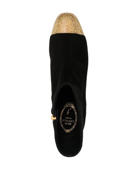 Embellished suede ankle boots