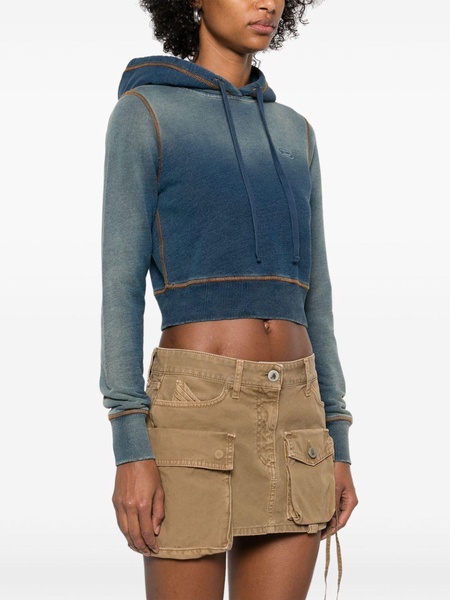 Distressed blue hoodie by Diesel.