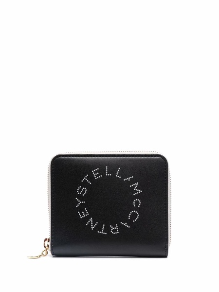Black\/gold Zip Around Falabella Wallet