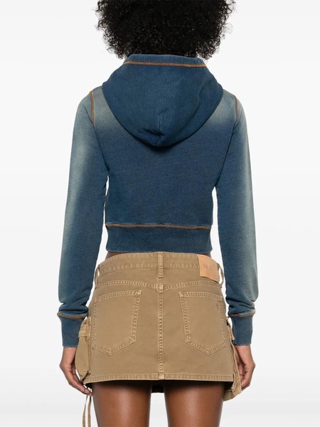 Distressed blue hoodie by Diesel.