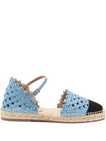 Sunburst raffia espadrille sandals
