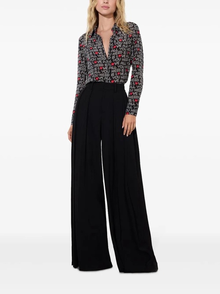 A+O X THE BEATLES WILLA PLACKET TOP