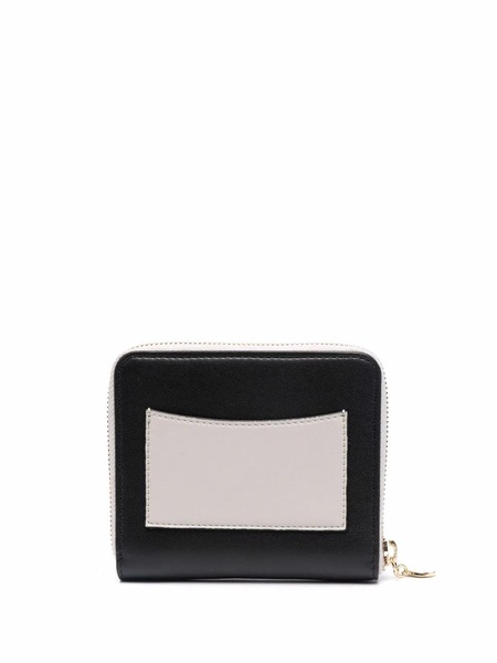Black\/gold Zip Around Falabella Wallet