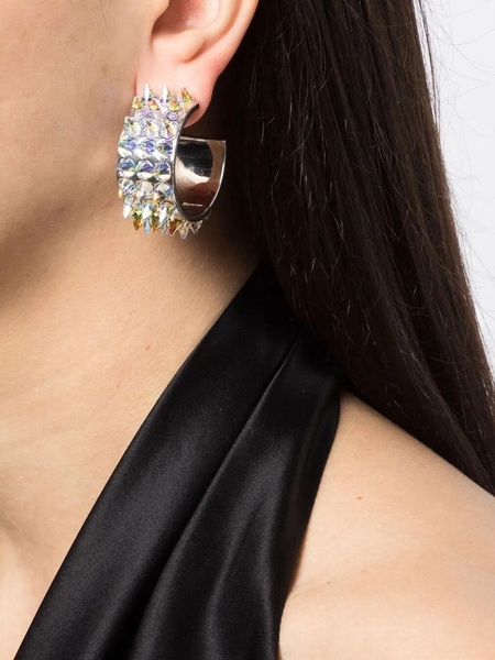 Big Karma stud embellished hoops