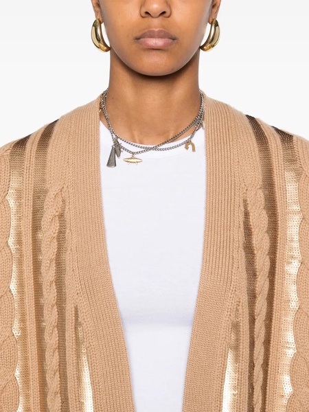 Mirco sequined wool and cashmere cardigan