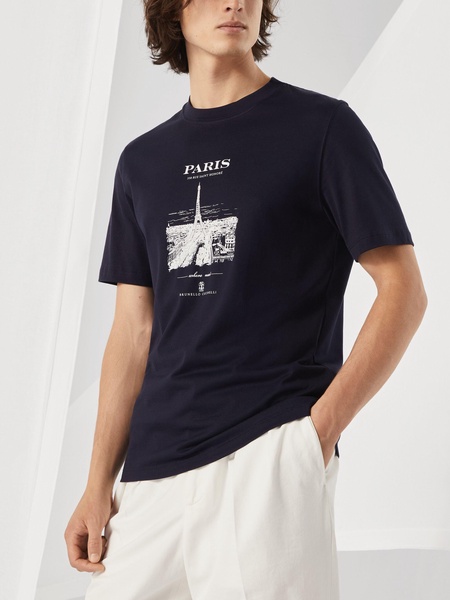 cotton paris graphic print t-shirt