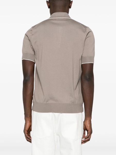 fine-knit polo shirt