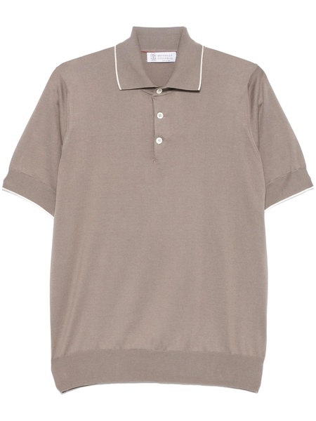 fine-knit polo shirt