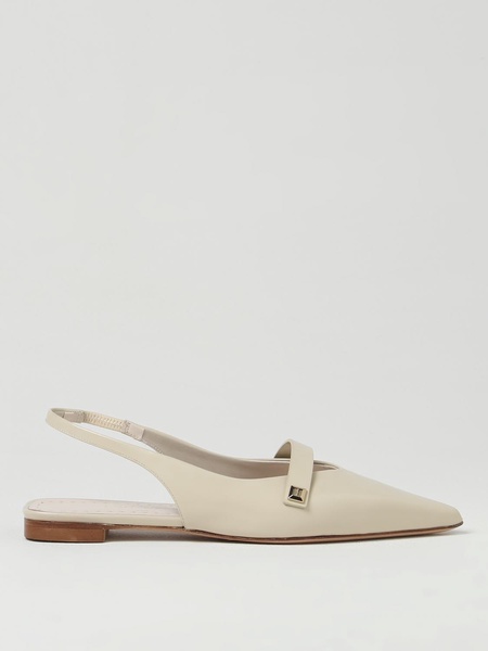Leather slingback ballet flats