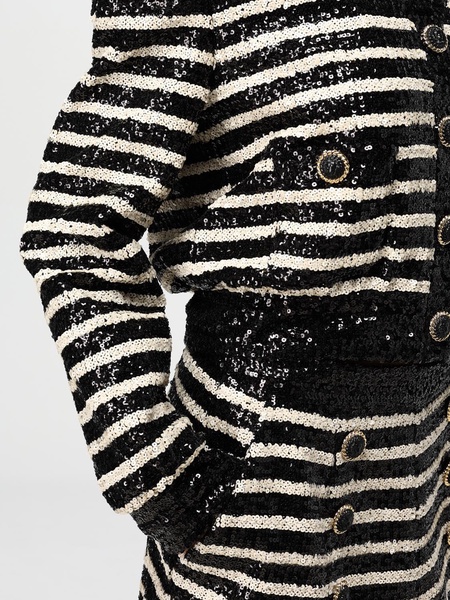 Sequined striped jacket