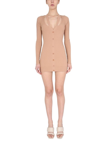 Ribbed Sweater With Cut Out Detail