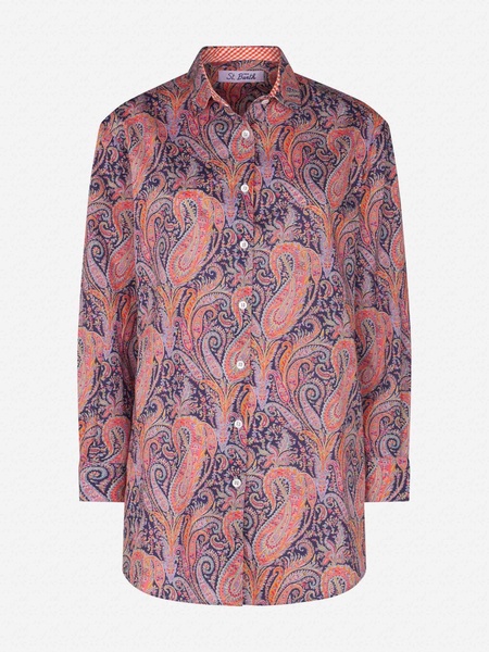 Brigitte Cotton Shirt With Liberty Flower Print | Made With Liberty Fabric