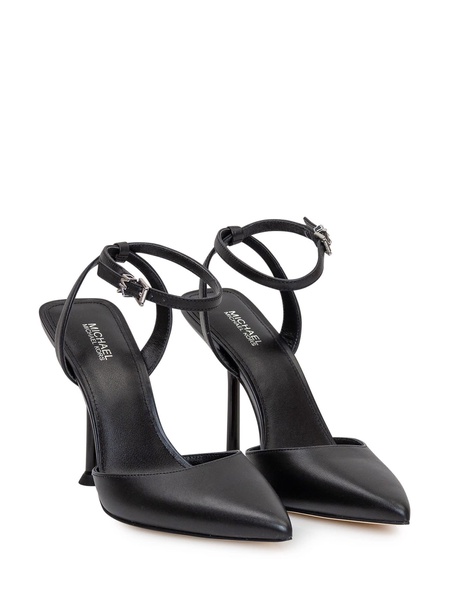 Black Leather Imani Sandals