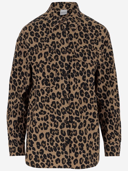 Leopard Print Stretch Cotton Shirt