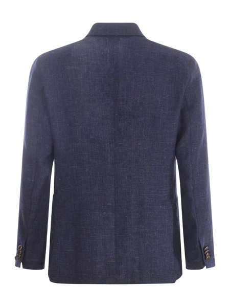 Jacket Tagliatore In Linen And Wool Blend