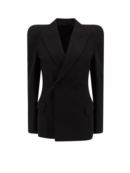 Oversized Double-breasted Twill Jacket