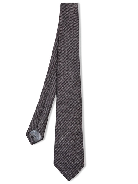Brown Wave Pattern Tie