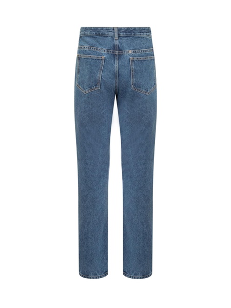 Jeans With Zip And Rips Details