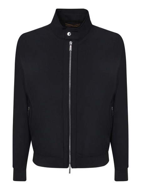 Midnight Blue Nylon Blend Albert Jacket