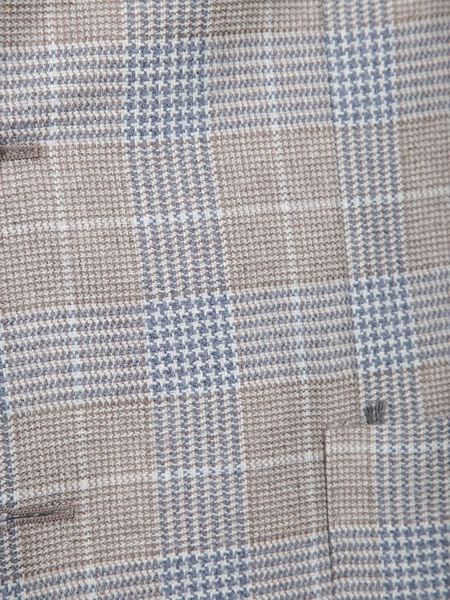 Beige/grey Linen Check Jacket