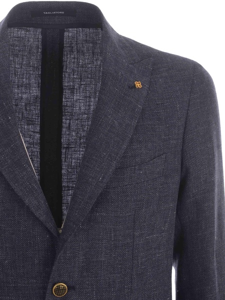 Jacket Tagliatore In Linen And Wool Blend