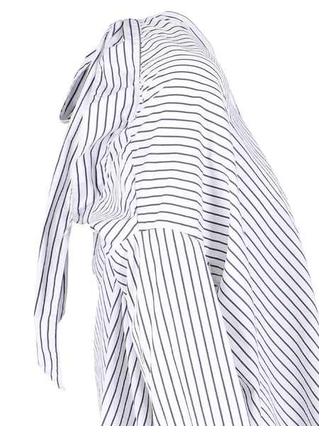 Striped Shirt With Bow Detail