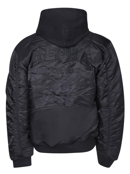 Ma-1 Zh Hooded Black Bomber Jacket