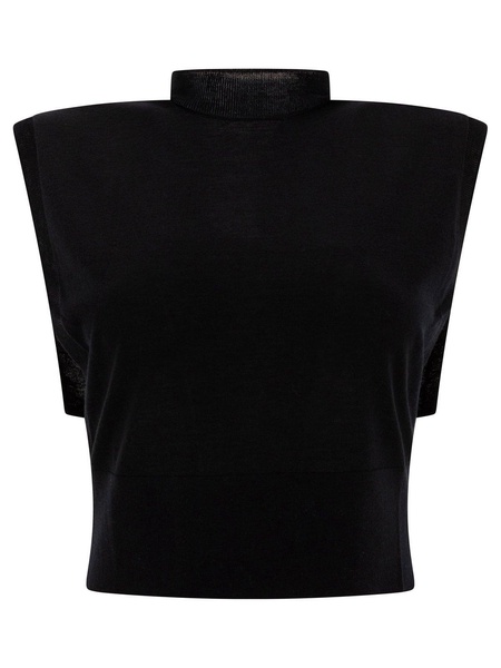 High Neck Sleeveless Jumper
