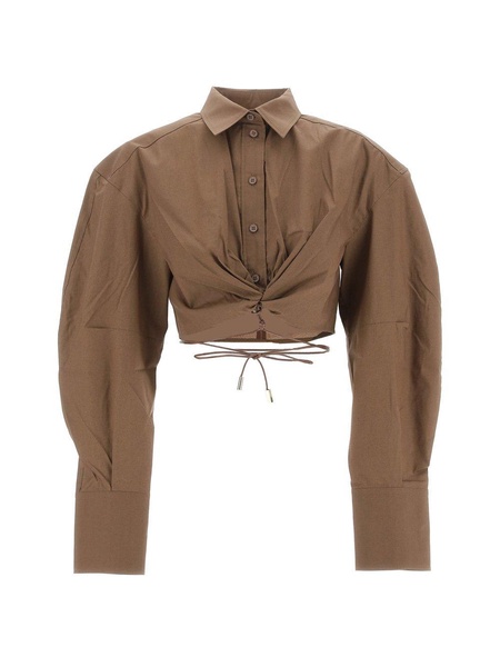 Gathered Long-sleeved Shirt