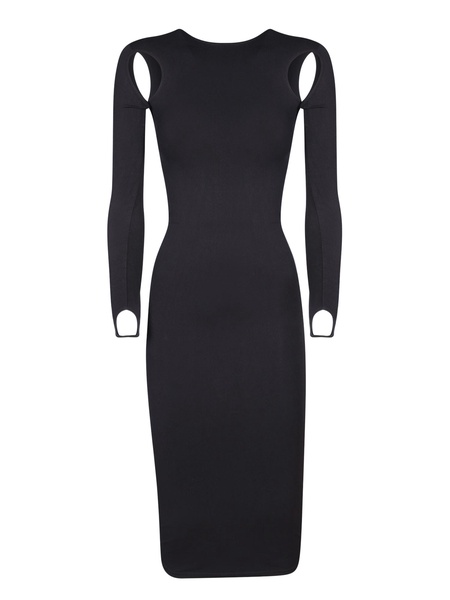 Cut-out Details Black Dress