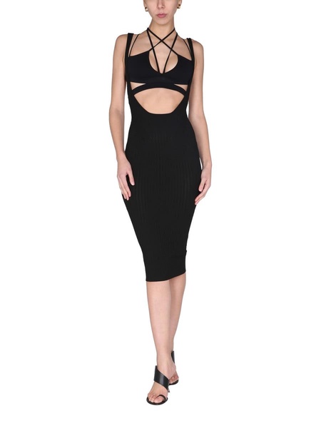 Ribbed Skirt With Straps