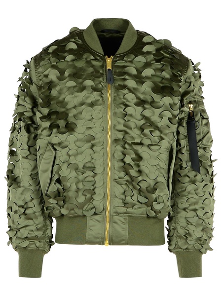 'ulcans' Green Nylon Bomber Jacket