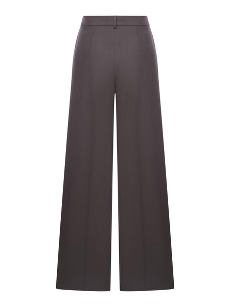 Chocolate Flannel Wide-leg Pant