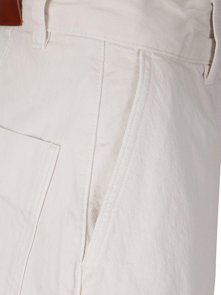 Logo Patch Cropped Wide-leg Jeans