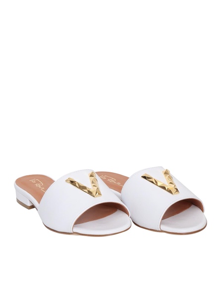 White Leather Slippers