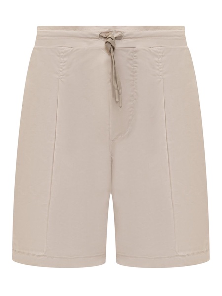 Cotton Poplin Short Pants With Darts.