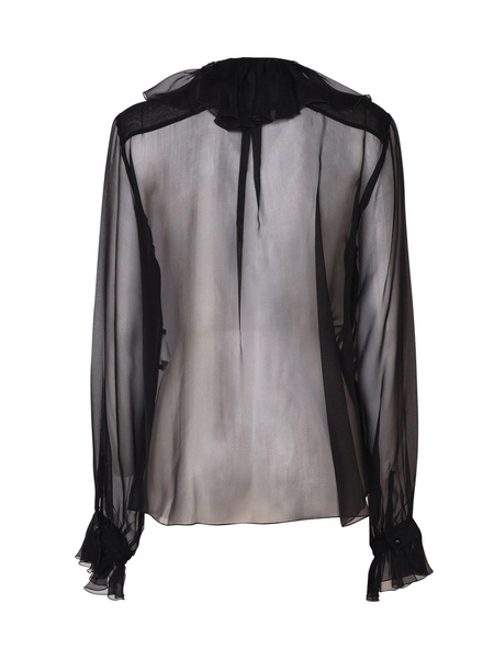 Ruffle Collar Chiffon Blouse