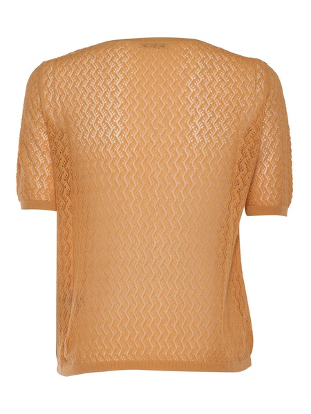 Orange Cotton Knit Sweater