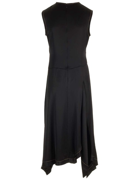 Sleeveless Draped Midi Dress