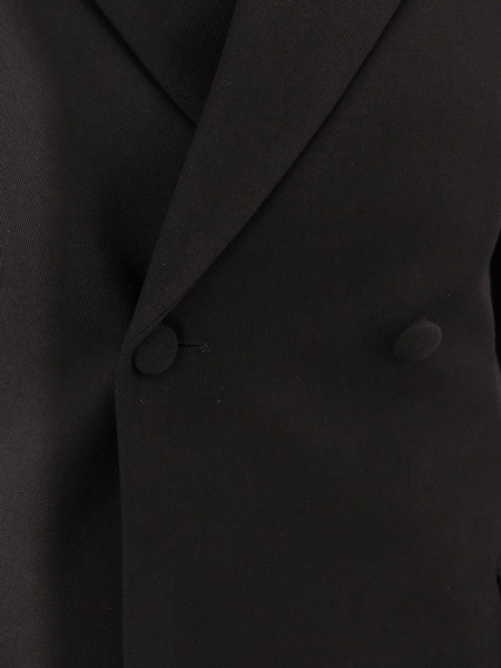 Oversized Double-breasted Twill Jacket