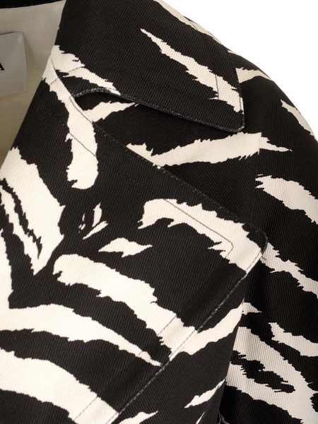 Zebra Denim Trench Coat