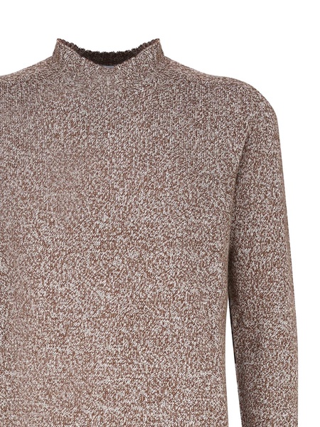 Crew-neck Sweater In Mouliné Cashmere