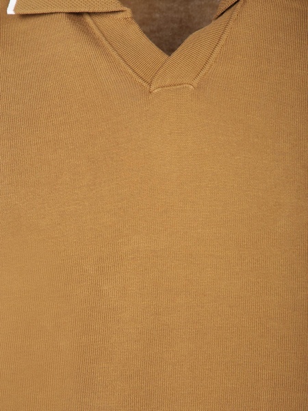 Camel Cotton Polo Shirt