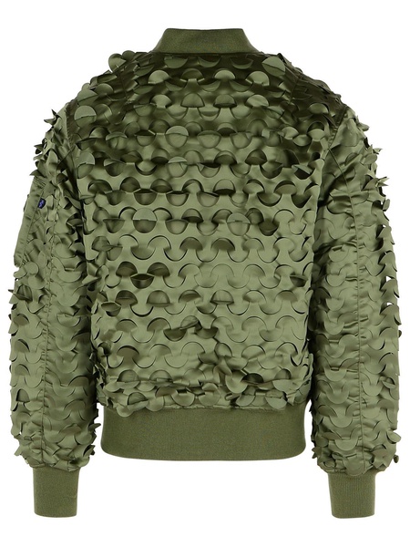 'ulcans' Green Nylon Bomber Jacket