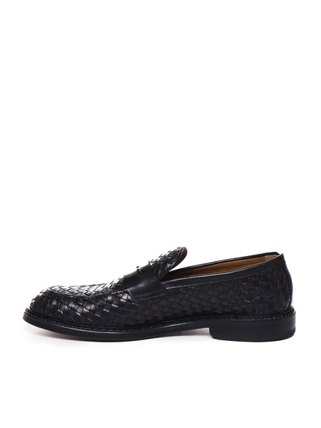 Woven Leather Loafers