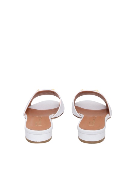 White Leather Slippers